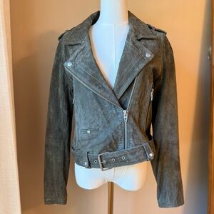 Blank NYC 100% Leather Suede Moto Jacket